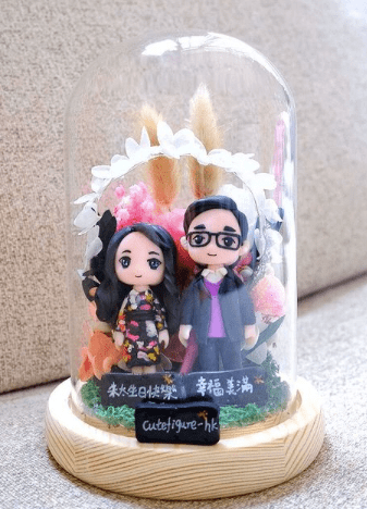 人像公仔保鮮花 情侶禮物 情侶公仔