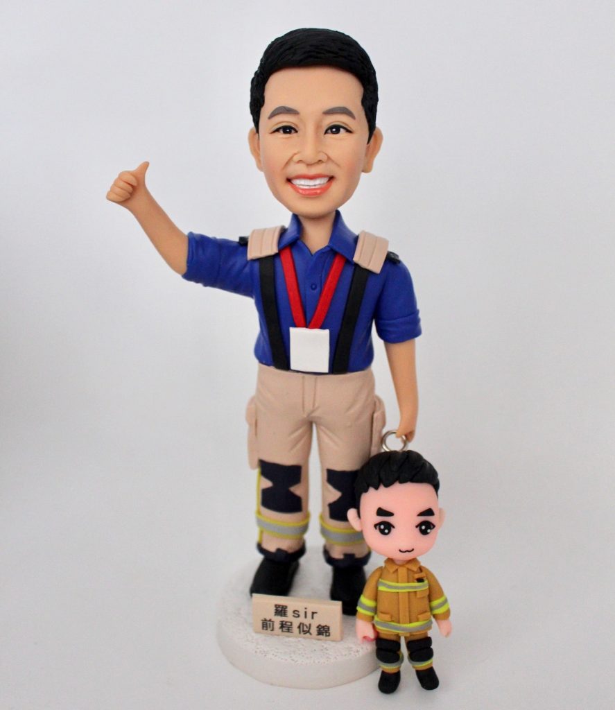 消防公仔 3d公仔 人像公仔 公仔訂造 q版公仔 人形公仔 香港figure 消防禮物 消防送禮 消防退休禮物 消防紀念品