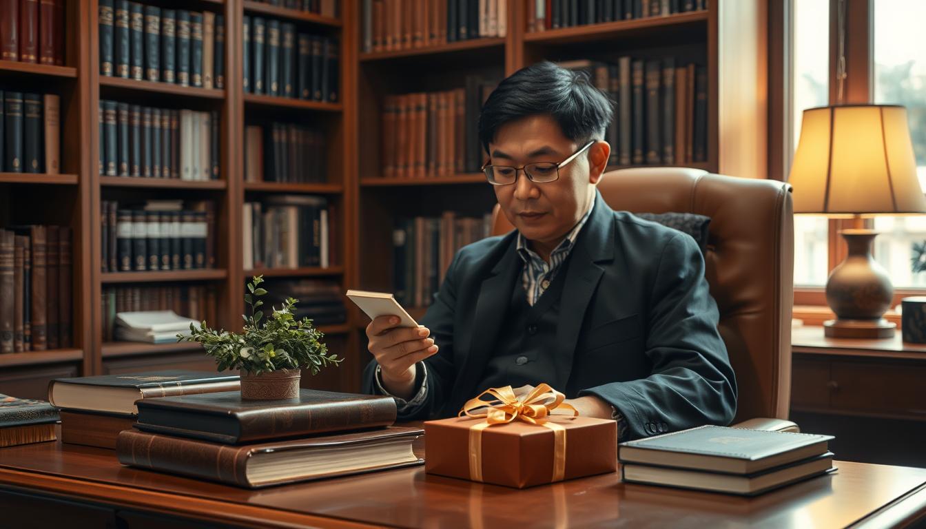 送教授禮物