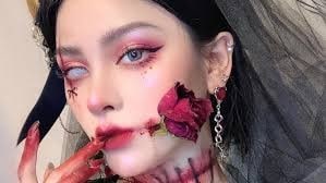 萬聖節閃粉眼妝教學