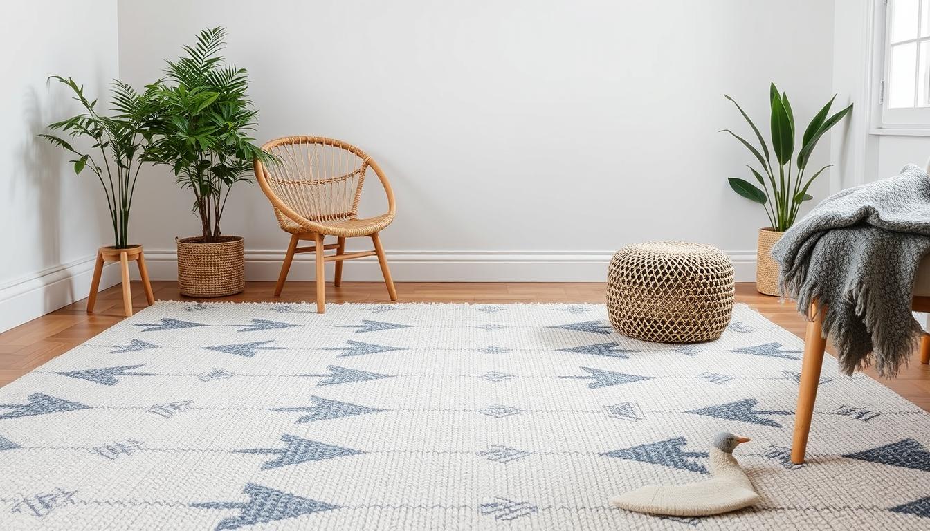 北歐風編織地毯