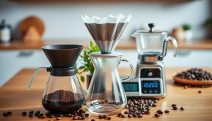 手沖咖啡步驟。