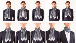 短領巾絲巾綁法