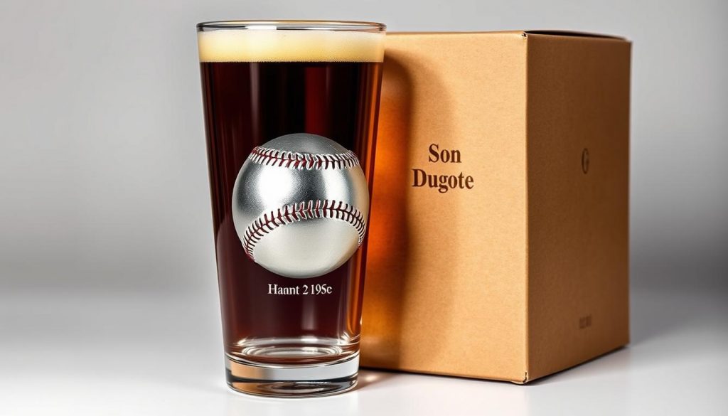 Diamond Dugout pint glass metal baseball 16oz