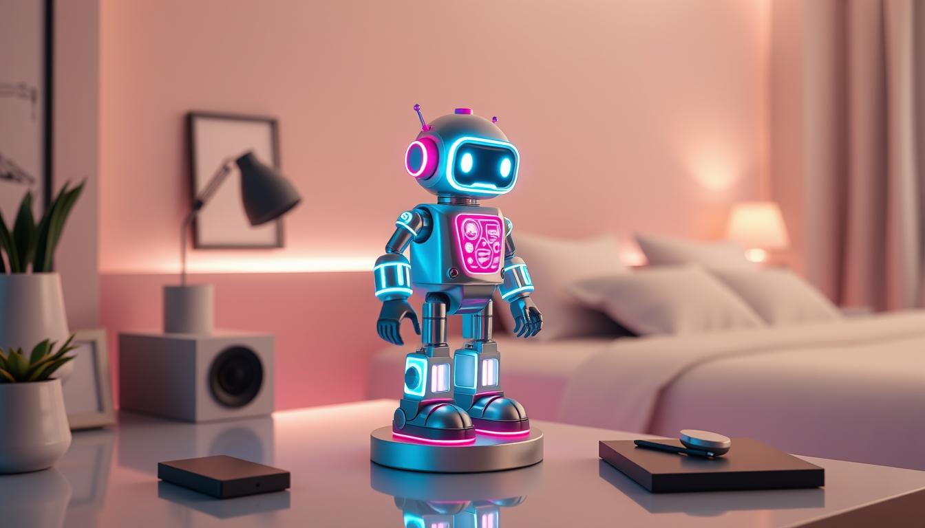 復古未來主義霓虹燈公仔