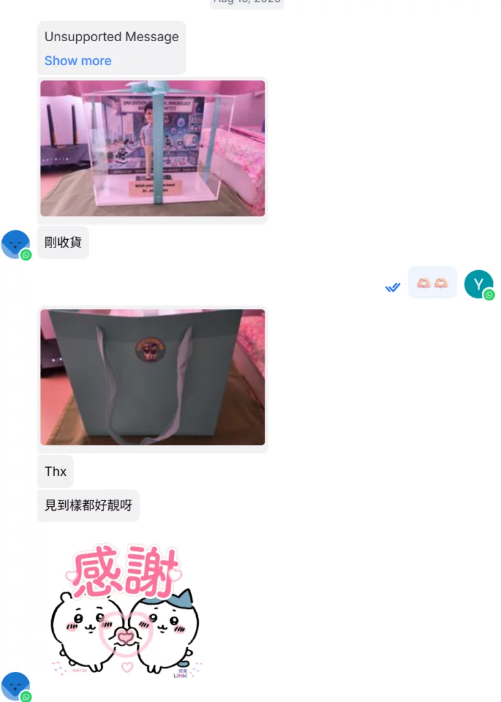 WhatsApp好評 真人人像公仔