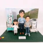 醫生與孩子的人像公仔｜醫護退休禮物｜醫療器材背景訂製公仔