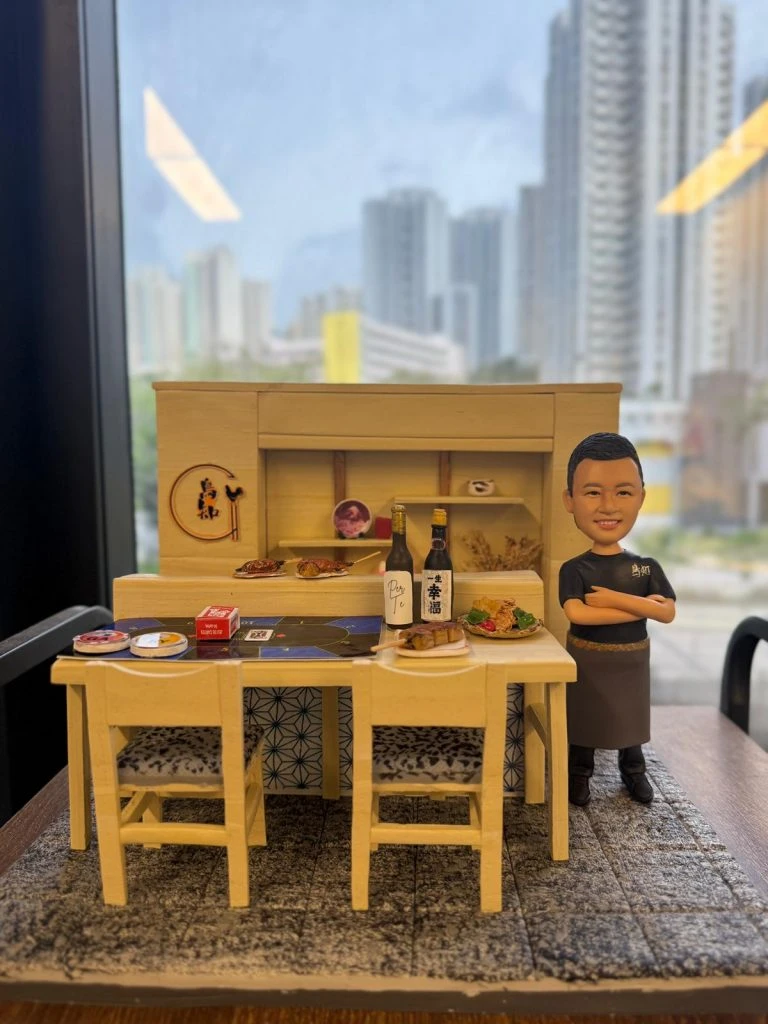 【餐廳主題人像公仔】居酒屋吧台迷你場景｜開張禮物首選